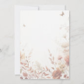 Boho Browns met Vlinders Bruiloftsborrel Uitnodigi Kaart (Achterkant)