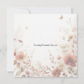 Boho Browns with Butterflies Floral Wedding Kaart (Achterkant)