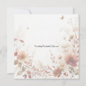 Boho Browns with Butterflies Floral Wedding Kaart (Achterkant)