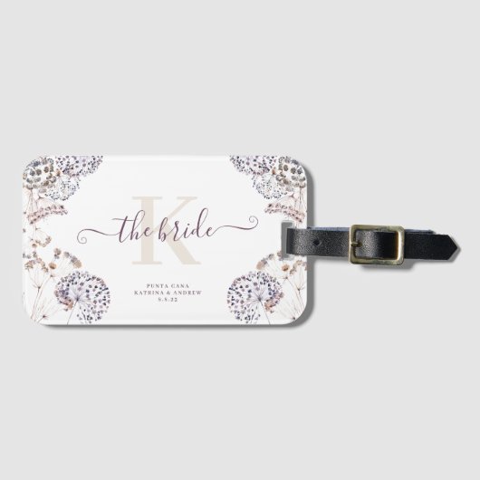 Boho Bruid Bagage Label (Voorkant (horizontaal))