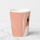 Boho Bruid Met Parels En Bloemen Bruidsfeest Papieren Bekers (Rechts)