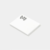 Boho Bruid Stam Bruidsmeisjes Bruiloft Zwart Post-it® Notes (Schuin)