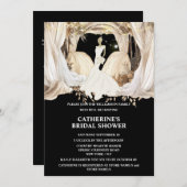 Boho bruid witte trouwjurk drapes chic kaart (Voorkant / Achterkant)