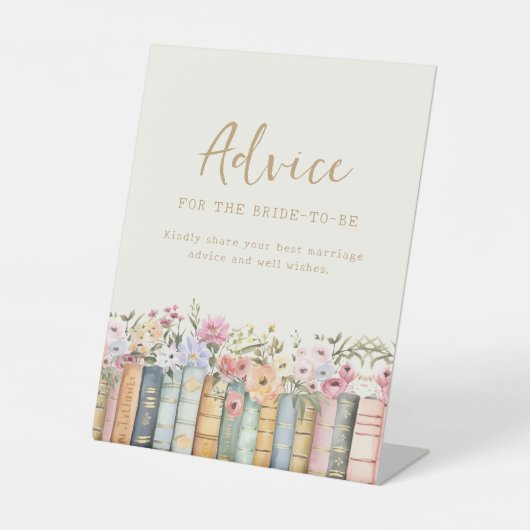 Boho bruids advies teken reclamebord met voetstuk (Voorkant)