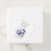 Boho Bruids Thee Blauw Bloemen  Vrijgezellenfeest Bedankjes Labels (In situ)