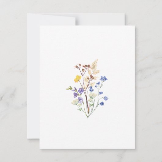 Boho Bruidsbloemen Bruiloft Save The Date (Achterkant)