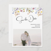 Boho Bruidsbloemen Bruiloft Save The Date (Voorkant / Achterkant)