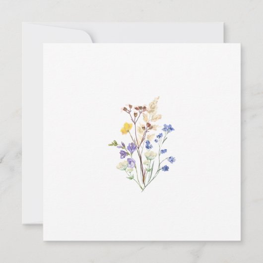 Boho Bruidsbloemen Bruiloft Save The Date (Achterkant)