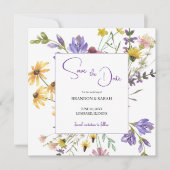 Boho Bruidsbloemen Bruiloft Save The Date (Voorkant)