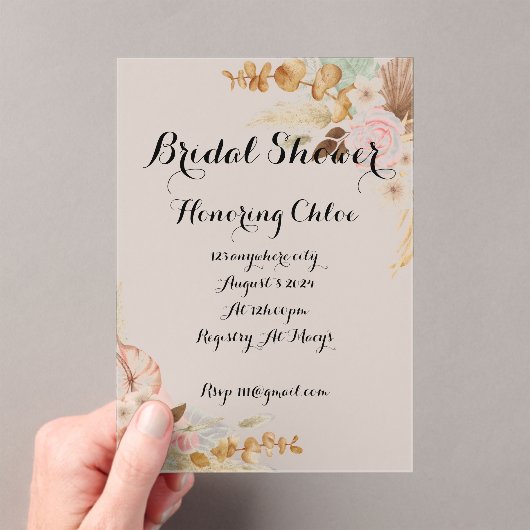 BOHO BRUIDSDOUCHE UITNODIGING (Insitu (Draagbaar))