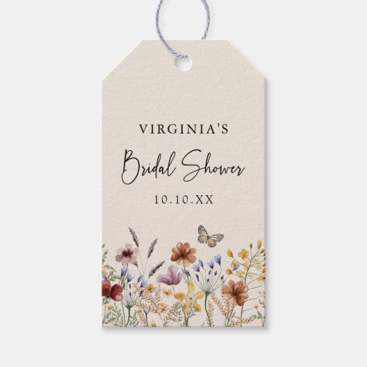 Boho Bruidsfeest Cadeaulabel (Voorkant)