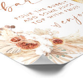 Boho Bruidsfeest Mimosa Bar Bord Poster (Hoek)