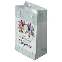 Boho Bruidsmeisje Cadeau Bloemenschedel Favor Zakj