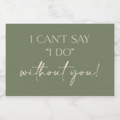 Boho bruidsmeisje voorstel mini champagne labels sparkling wijnetiket (Enkel label)