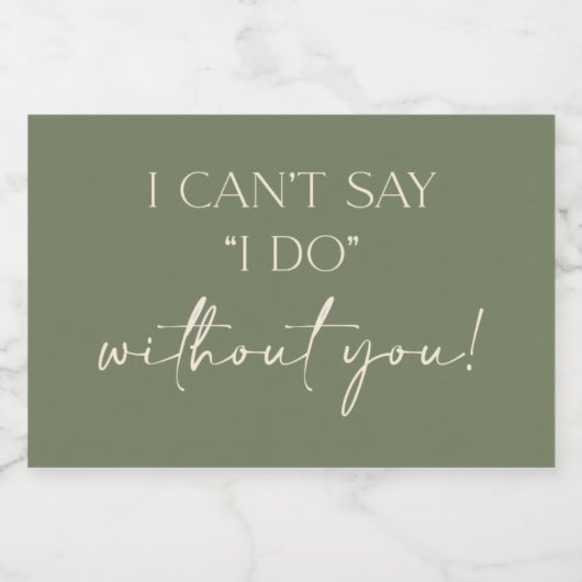 Boho bruidsmeisje voorstel mini champagne labels sparkling wijnetiket (Enkel label)