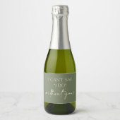Boho bruidsmeisje voorstel mini champagne labels sparkling wijnetiket (Voorkant)