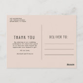 Boho bruiloft 3 foto collage dank u briefkaart (Achterkant)