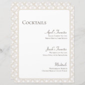 Boho Bruiloft 8.5x11 Cocktail Menu (Voorkant / Achterkant)