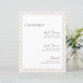Boho Bruiloft 8.5x11 Cocktail Menu (Staand voorkant)