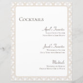 Boho Bruiloft  8.5x11 Cocktail Menu (Voorkant)