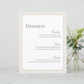 Boho Bruiloft 8.5x11 Dessert Menu (Staand voorkant)