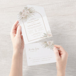 Boho Bruiloft All In One Uitnodiging