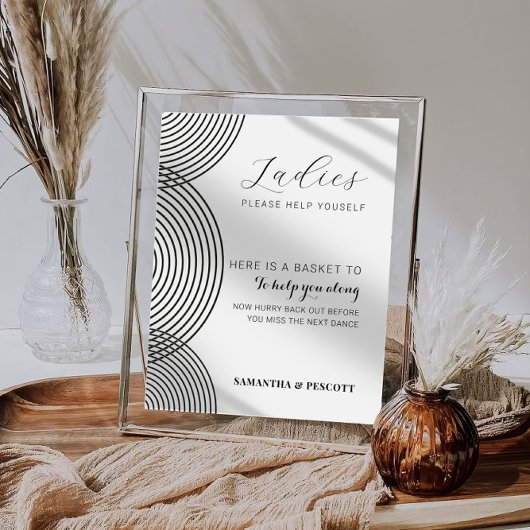 Boho bruiloft badbadkamer poster