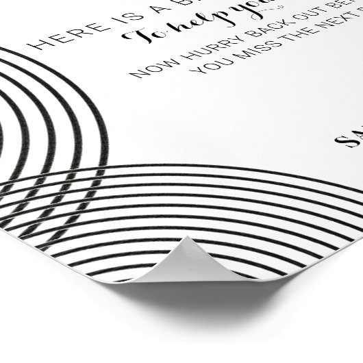 Boho bruiloft badbadkamer poster (Hoek)