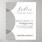 Boho bruiloft badbadkamer poster (Voorkant)