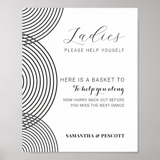 Boho bruiloft badbadkamer poster (Voorkant)