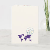 Boho Bruiloft Bestemming Paspoort Kaart Kleurrijk (Achterkant)