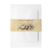 Boho bruiloft bloemstuk oud papier uitnodigingen wikkel (Voorkant Voorbeeld)