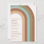 Boho bruiloft boog bruiloft uitnodiging (Voorkant)