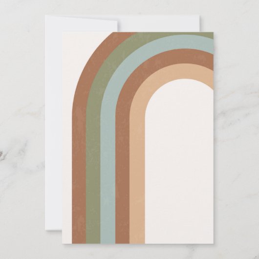 Boho bruiloft boog bruiloft uitnodiging (Achterkant)