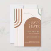 Boho bruiloft boog opslaan van de datum save the date (Voorkant)