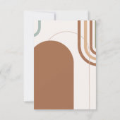 Boho bruiloft boog opslaan van de datum save the date (Achterkant)