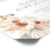 Boho Bruiloft Borrel Welkomstbord | Pampas Gras Poster (Hoek)