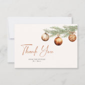 Boho Bruiloft Bridal Shower Winter Bedankkaart (Voorkant)