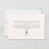 Boho Bruiloft Bridal Shower Winter Bedankkaart (Achterkant)