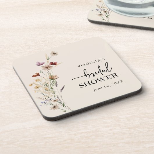 Boho Bruiloft Bruidsshower Onderzetters (Linkerzijde)