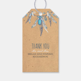  boho bruiloft cadeaulabel