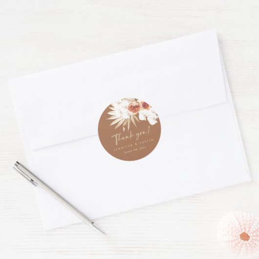 Boho bruiloft dank u Stickers (Envelop)