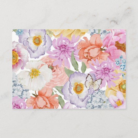 Boho Bruiloft Details Behuizing Kaart (Achterkant)