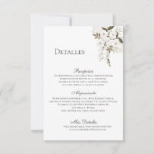 Boho Bruiloft Details Behuizing Kaart (Voorkant)