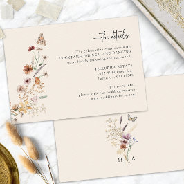 Boho Bruiloft Details Informatiekaartje
