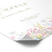 Boho Bruiloft Favor Tabletop Bordje Poster (Hoek)