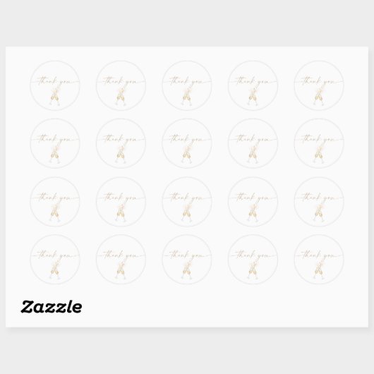 Boho Bruiloft Feest Ronde Sticker  (Vel)