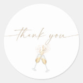 Boho Bruiloft Feest Ronde Sticker (Voorkant)