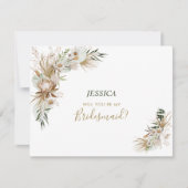 Boho Bruiloft Feest Wilt u mijn Aanzoek zijn Notitiekaartje (Voorkant)