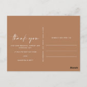 Boho bruiloft foto collage dank u Briefkaart (Achterkant)